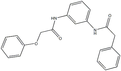 2-phenoxy-N-{3-[(phenylacetyl)amino]phenyl}acetamide 化学構造式