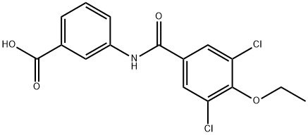 3-[(3,5-dichloro-4-ethoxybenzoyl)amino]benzoic acid Struktur