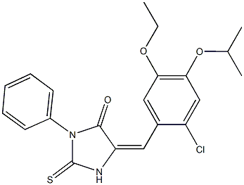 5-(2-chloro-5-ethoxy-4-isopropoxybenzylidene)-3-phenyl-2-thioxo-4-imidazolidinone 结构式