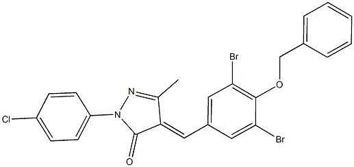 4-[4-(benzyloxy)-3,5-dibromobenzylidene]-2-(4-chlorophenyl)-5-methyl-2,4-dihydro-3H-pyrazol-3-one Structure
