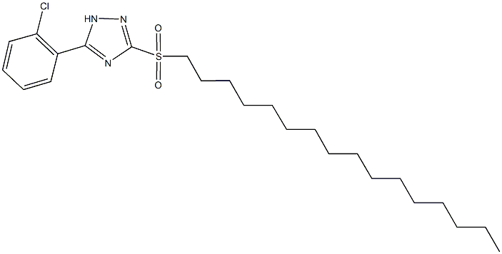 5-(2-chlorophenyl)-1H-1,2,4-triazol-3-yl hexadecyl sulfone 结构式