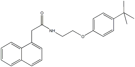 N-[2-(4-tert-butylphenoxy)ethyl]-2-(1-naphthyl)acetamide,666209-54-7,结构式