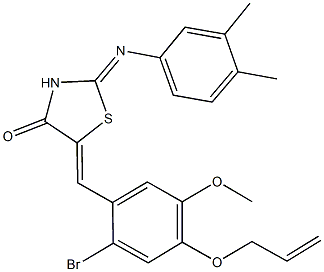 666209-84-3 5-[4-(allyloxy)-2-bromo-5-methoxybenzylidene]-2-[(3,4-dimethylphenyl)imino]-1,3-thiazolidin-4-one