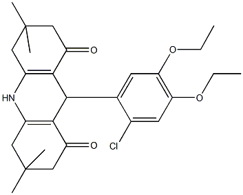 666210-04-4 9-(2-chloro-4,5-diethoxyphenyl)-3,3,6,6-tetramethyl-3,4,6,7,9,10-hexahydro-1,8(2H,5H)-acridinedione