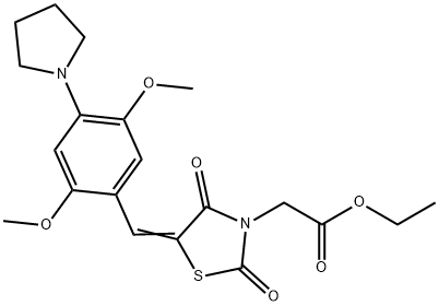 666210-16-8 ethyl {5-[2,5-dimethoxy-4-(1-pyrrolidinyl)benzylidene]-2,4-dioxo-1,3-thiazolidin-3-yl}acetate