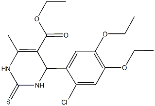 ethyl 4-(2-chloro-4,5-diethoxyphenyl)-6-methyl-2-thioxo-1,2,3,4-tetrahydro-5-pyrimidinecarboxylate Struktur