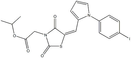 666210-29-3 isopropyl (5-{[1-(4-iodophenyl)-1H-pyrrol-2-yl]methylene}-2,4-dioxo-1,3-thiazolidin-3-yl)acetate