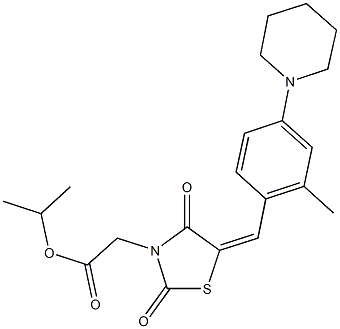 666210-43-1 isopropyl {5-[2-methyl-4-(1-piperidinyl)benzylidene]-2,4-dioxo-1,3-thiazolidin-3-yl}acetate