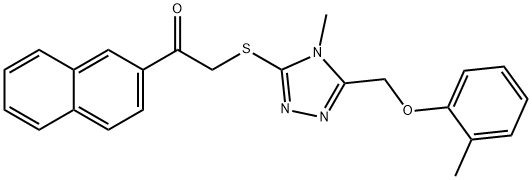 2-({4-methyl-5-[(2-methylphenoxy)methyl]-4H-1,2,4-triazol-3-yl}sulfanyl)-1-(2-naphthyl)ethanone|