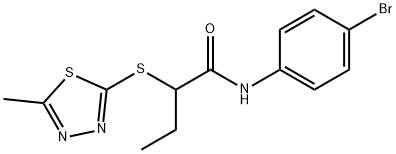 N-(4-bromophenyl)-2-[(5-methyl-1,3,4-thiadiazol-2-yl)sulfanyl]butanamide Structure