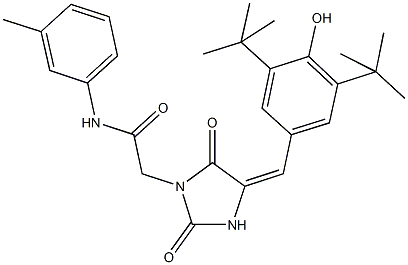 666210-88-4 2-[4-(3,5-ditert-butyl-4-hydroxybenzylidene)-2,5-dioxo-1-imidazolidinyl]-N-(3-methylphenyl)acetamide