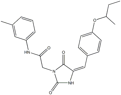 2-[4-(4-sec-butoxybenzylidene)-2,5-dioxo-1-imidazolidinyl]-N-(3-methylphenyl)acetamide,666211-11-6,结构式