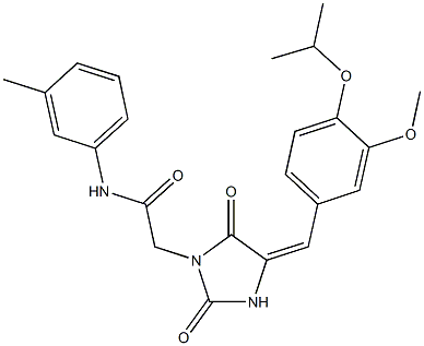 2-[4-(4-isopropoxy-3-methoxybenzylidene)-2,5-dioxo-1-imidazolidinyl]-N-(3-methylphenyl)acetamide Structure