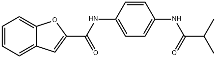 N-[4-(isobutyrylamino)phenyl]-1-benzofuran-2-carboxamide Structure