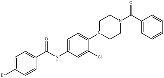 N-[4-(4-benzoyl-1-piperazinyl)-3-chlorophenyl]-4-bromobenzamide Structure