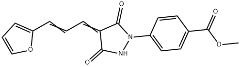 methyl 4-{4-[3-(2-furyl)prop-2-enylidene]-3,5-dioxopyrazolidin-1-yl}benzoate|