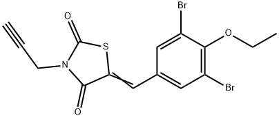 5-(3,5-dibromo-4-ethoxybenzylidene)-3-prop-2-ynyl-1,3-thiazolidine-2,4-dione Structure