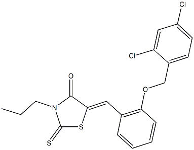 5-{2-[(2,4-dichlorobenzyl)oxy]benzylidene}-3-propyl-2-thioxo-1,3-thiazolidin-4-one|