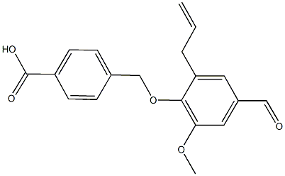 4-[(2-allyl-4-formyl-6-methoxyphenoxy)methyl]benzoic acid Structure