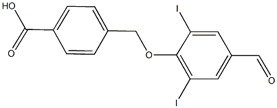 4-[(4-formyl-2,6-diiodophenoxy)methyl]benzoic acid Structure