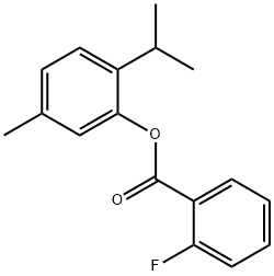 2-isopropyl-5-methylphenyl 2-fluorobenzoate Structure