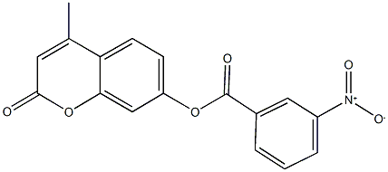 4-methyl-2-oxo-2H-chromen-7-yl 3-nitrobenzoate Structure