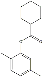 2,5-dimethylphenyl cyclohexanecarboxylate 结构式