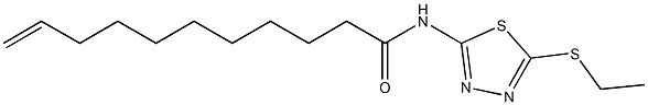 N-[5-(ethylsulfanyl)-1,3,4-thiadiazol-2-yl]undec-10-enamide 结构式