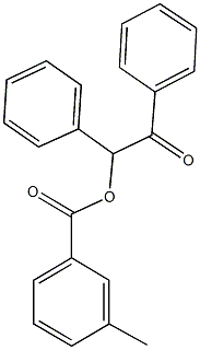2-oxo-1,2-diphenylethyl 3-methylbenzoate Struktur