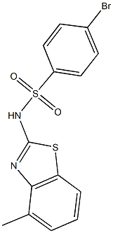 4-bromo-N-(4-methyl-1,3-benzothiazol-2-yl)benzenesulfonamide Structure