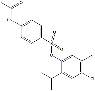 4-chloro-2-isopropyl-5-methylphenyl 4-(acetylamino)benzenesulfonate,666212-91-5,结构式