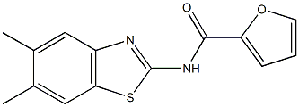 N-(5,6-dimethyl-1,3-benzothiazol-2-yl)-2-furamide 结构式