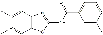 N-(5,6-dimethyl-1,3-benzothiazol-2-yl)-3-methylbenzamide Struktur