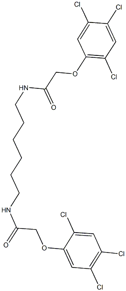 2-(2,4,5-trichlorophenoxy)-N-(6-{[(2,4,5-trichlorophenoxy)acetyl]amino}hexyl)acetamide,666213-11-2,结构式