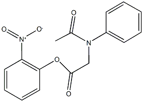 2-nitrophenyl (acetylanilino)acetate 结构式