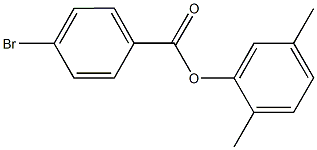 2,5-dimethylphenyl 4-bromobenzoate Struktur