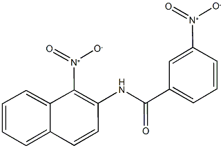 3-nitro-N-{1-nitro-2-naphthyl}benzamide Structure