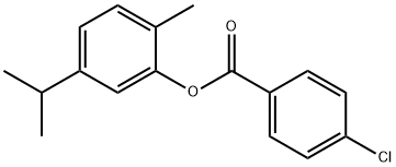 5-isopropyl-2-methylphenyl 4-chlorobenzoate Struktur