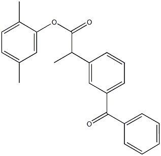 2,5-dimethylphenyl 2-(3-benzoylphenyl)propanoate Structure