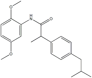 N-(2,5-dimethoxyphenyl)-2-(4-isobutylphenyl)propanamide Struktur