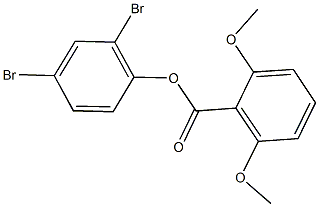 2,4-dibromophenyl 2,6-dimethoxybenzoate Struktur