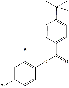 2,4-dibromophenyl 4-tert-butylbenzoate Struktur