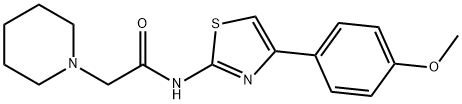 N-[4-(4-methoxyphenyl)-1,3-thiazol-2-yl]-2-(1-piperidinyl)acetamide Structure