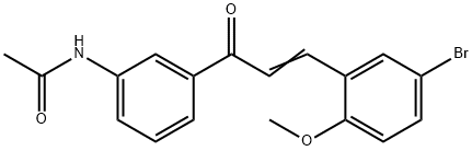 N-{3-[3-(5-bromo-2-methoxyphenyl)acryloyl]phenyl}acetamide 结构式