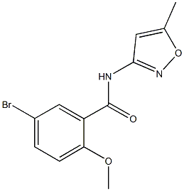 5-bromo-2-methoxy-N-(5-methyl-3-isoxazolyl)benzamide 化学構造式