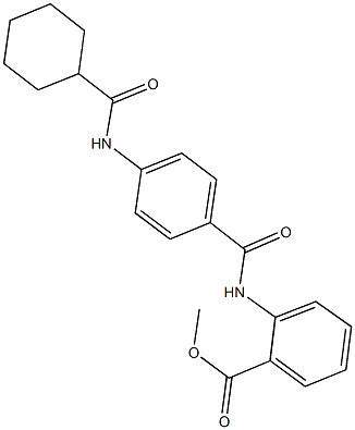 methyl 2-({4-[(cyclohexylcarbonyl)amino]benzoyl}amino)benzoate,666711-18-8,结构式