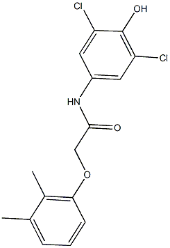 N-(3,5-dichloro-4-hydroxyphenyl)-2-(2,3-dimethylphenoxy)acetamide Struktur