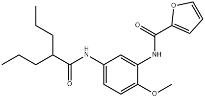 N-{2-methoxy-5-[(2-propylpentanoyl)amino]phenyl}-2-furamide,666711-39-3,结构式