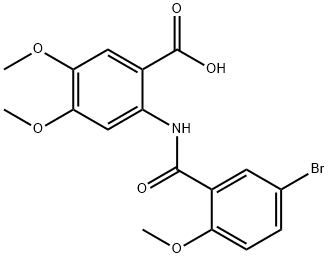 2-[(5-bromo-2-methoxybenzoyl)amino]-4,5-dimethoxybenzoic acid 结构式