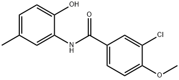 3-chloro-N-(2-hydroxy-5-methylphenyl)-4-methoxybenzamide Structure